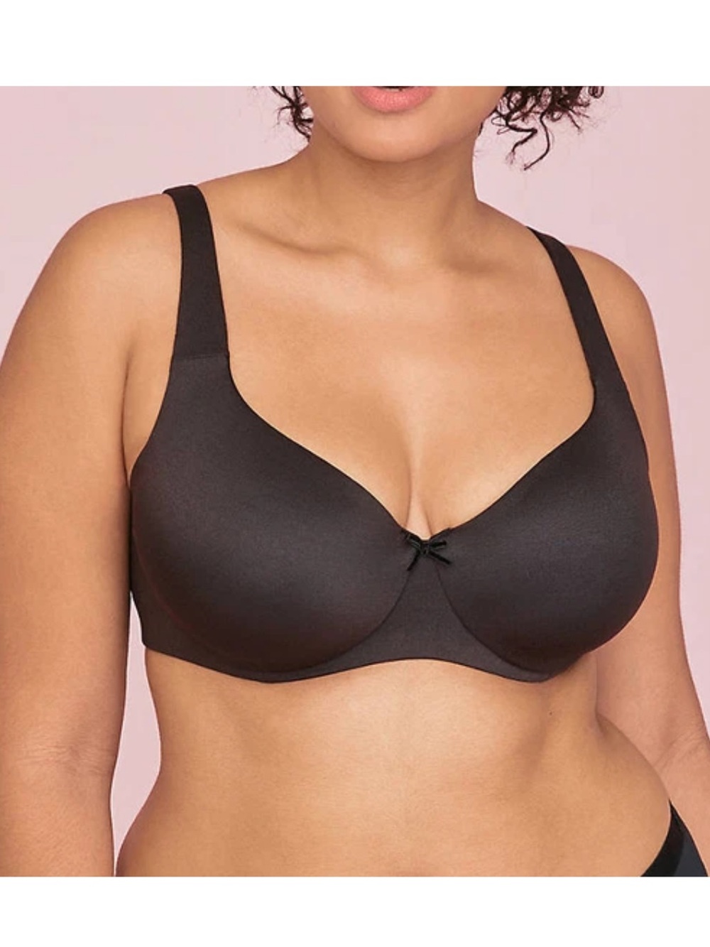 NWT CACIQUE Black Unlined Full Coverage Bra Sz 36DDD